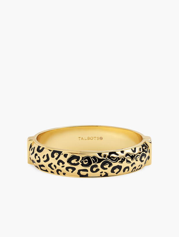 Leopard Enamel Bangle