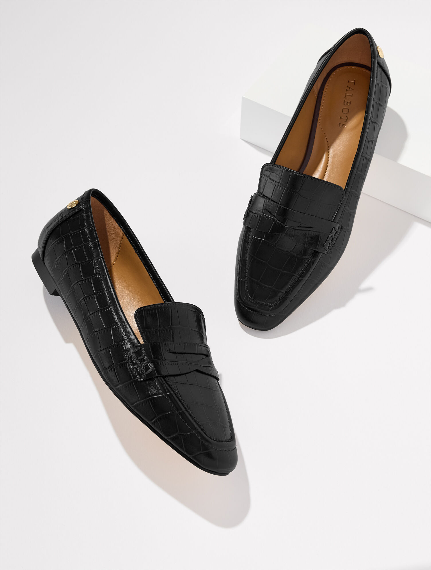 Erin Leather Loafers - Embossed