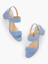 Mimi Quilted Sandals - Chambray