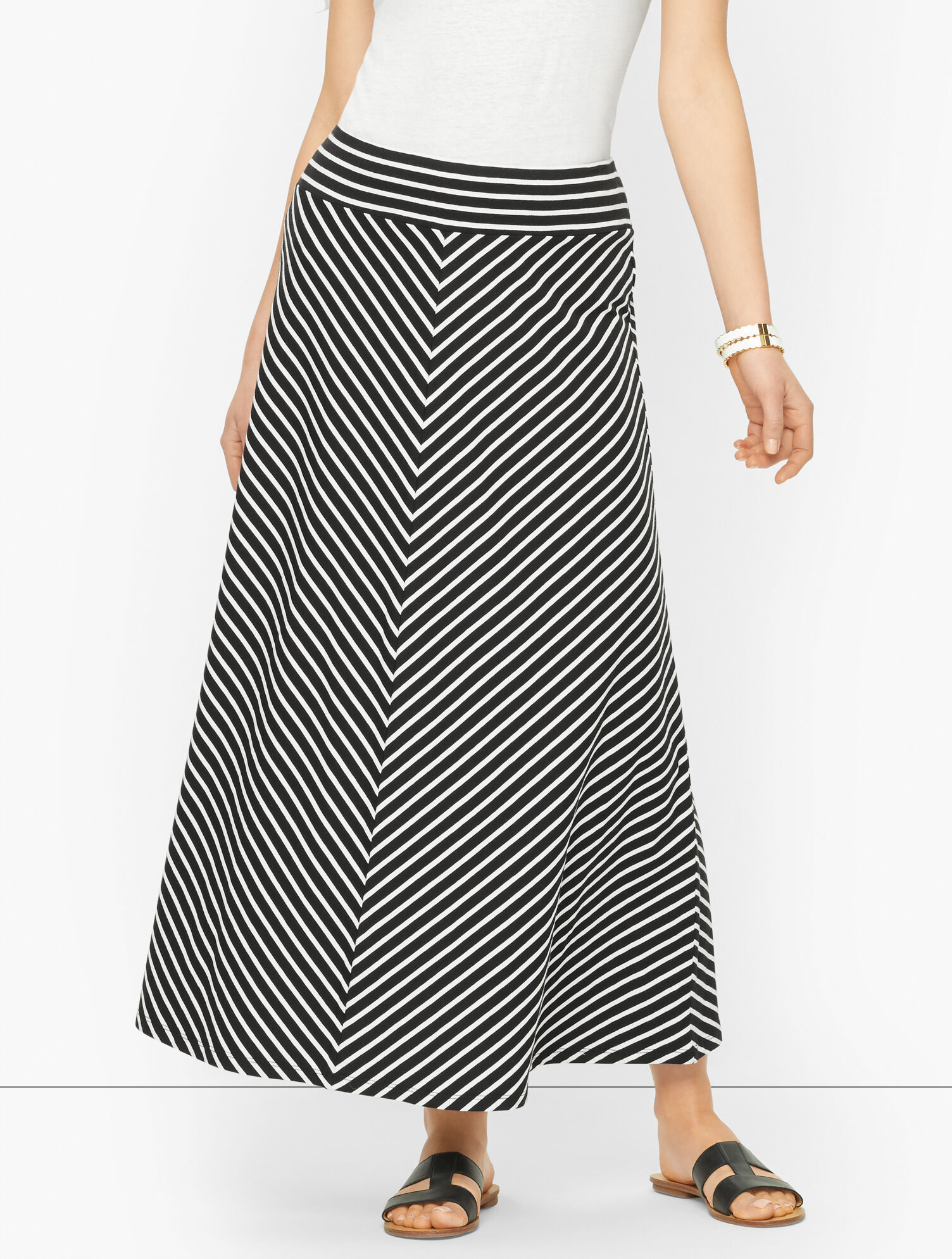 Nautical Stripe Maxi Skirt