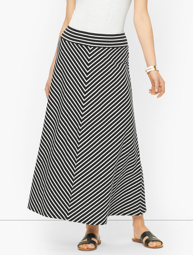 Nautical Stripe Maxi Skirt