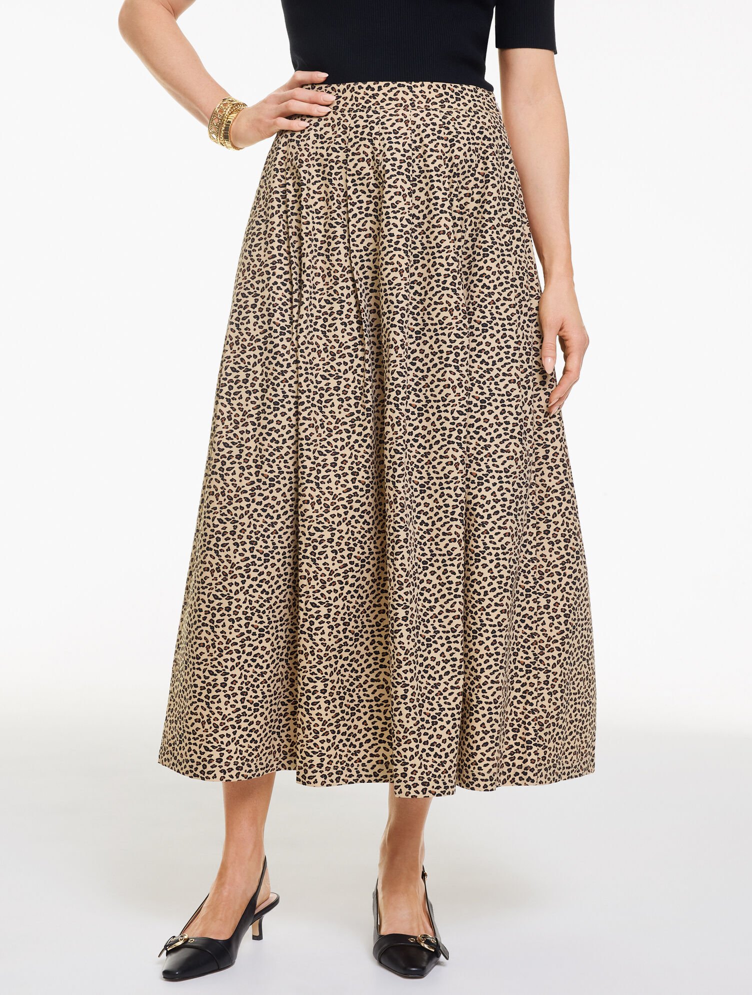 Piper Pleated Patio Skirt - Tricolor Cheetah