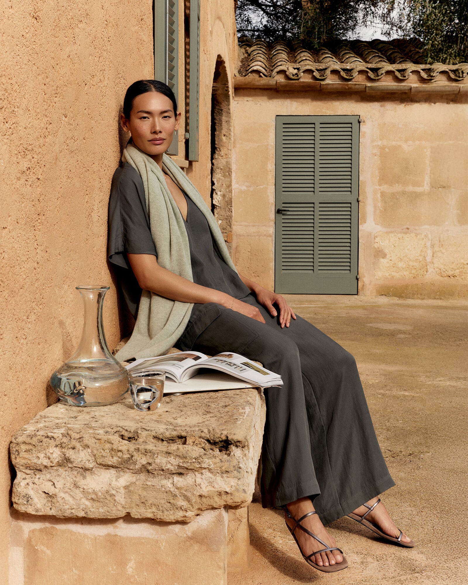 Viscose Linen Palazzo Pants