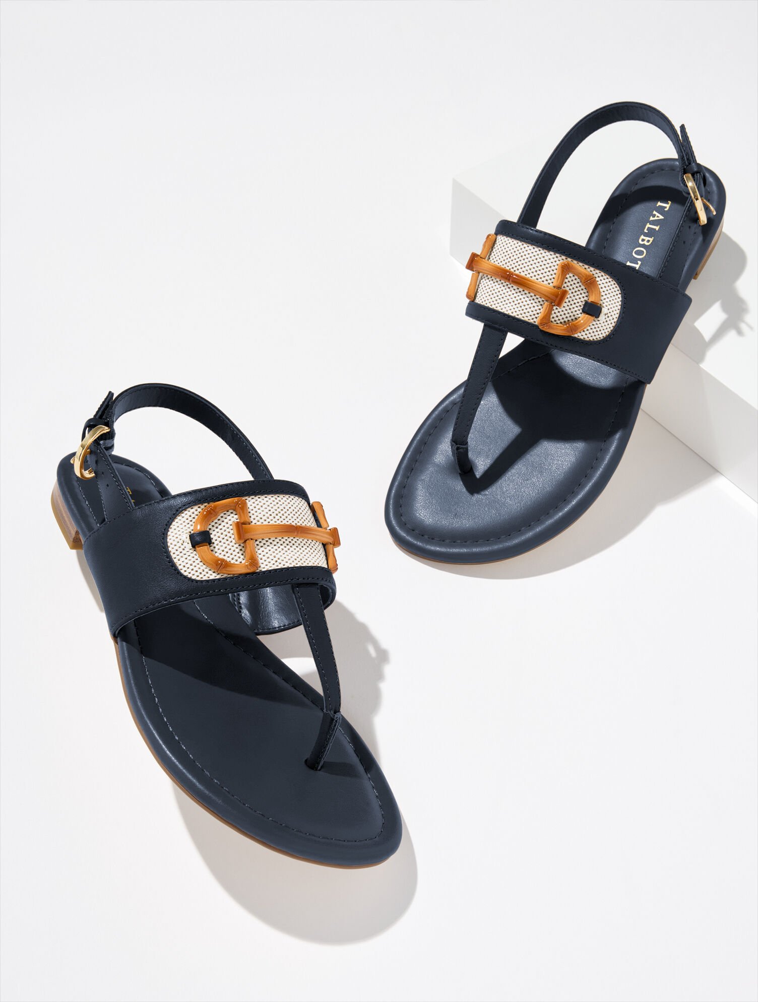 Gia Bit Nappa Thong Sandals
