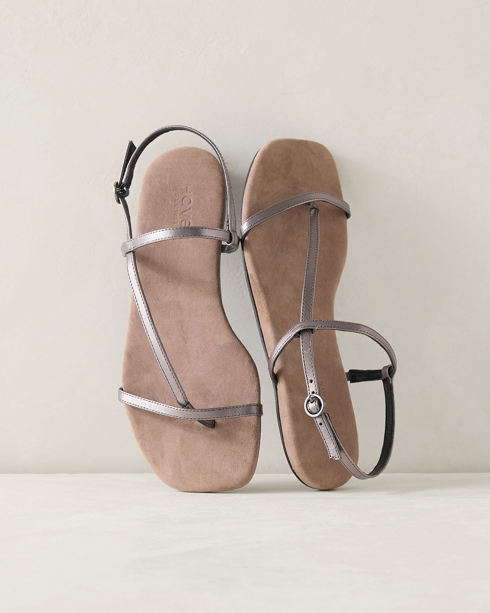 Leather T-Strap Sandals - image 1