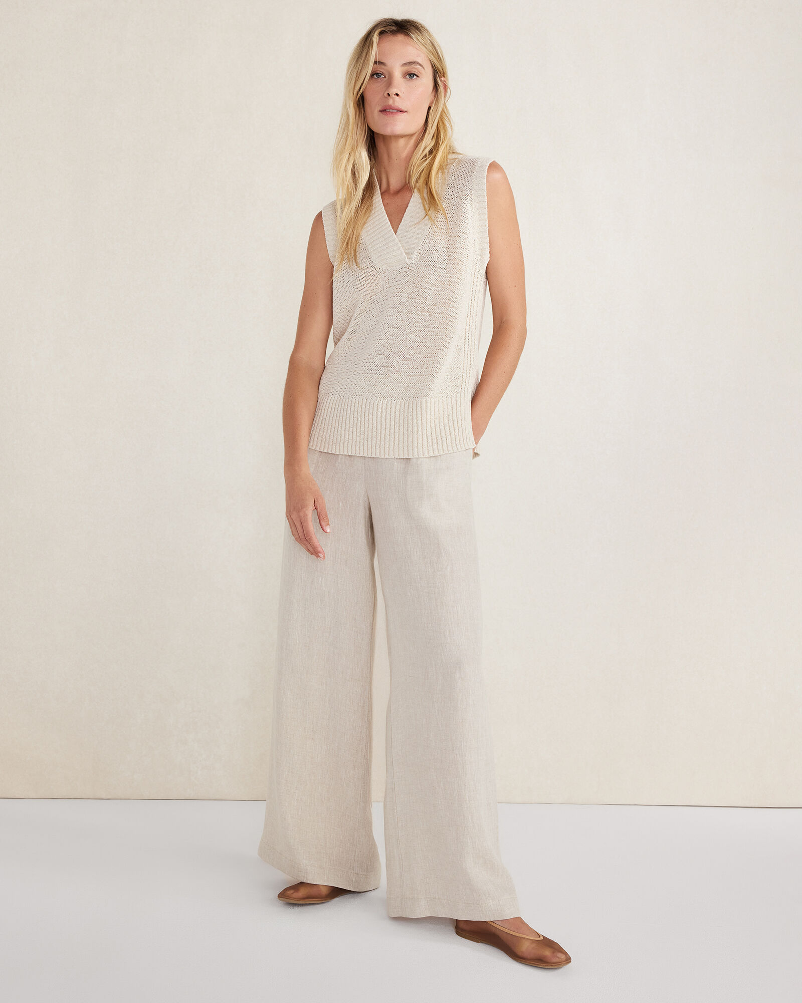 Mel Linen Wide Leg Pant