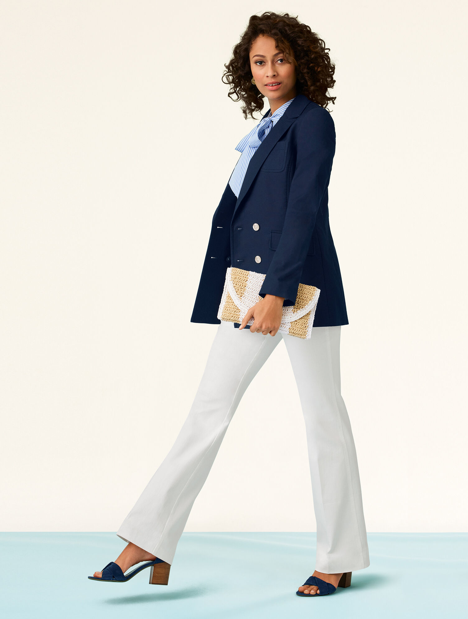 Double Breasted Oxford Blazer