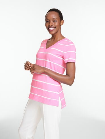 Supersoft Jersey Short Sleeve V-Neck Tee - Tie-Dye
