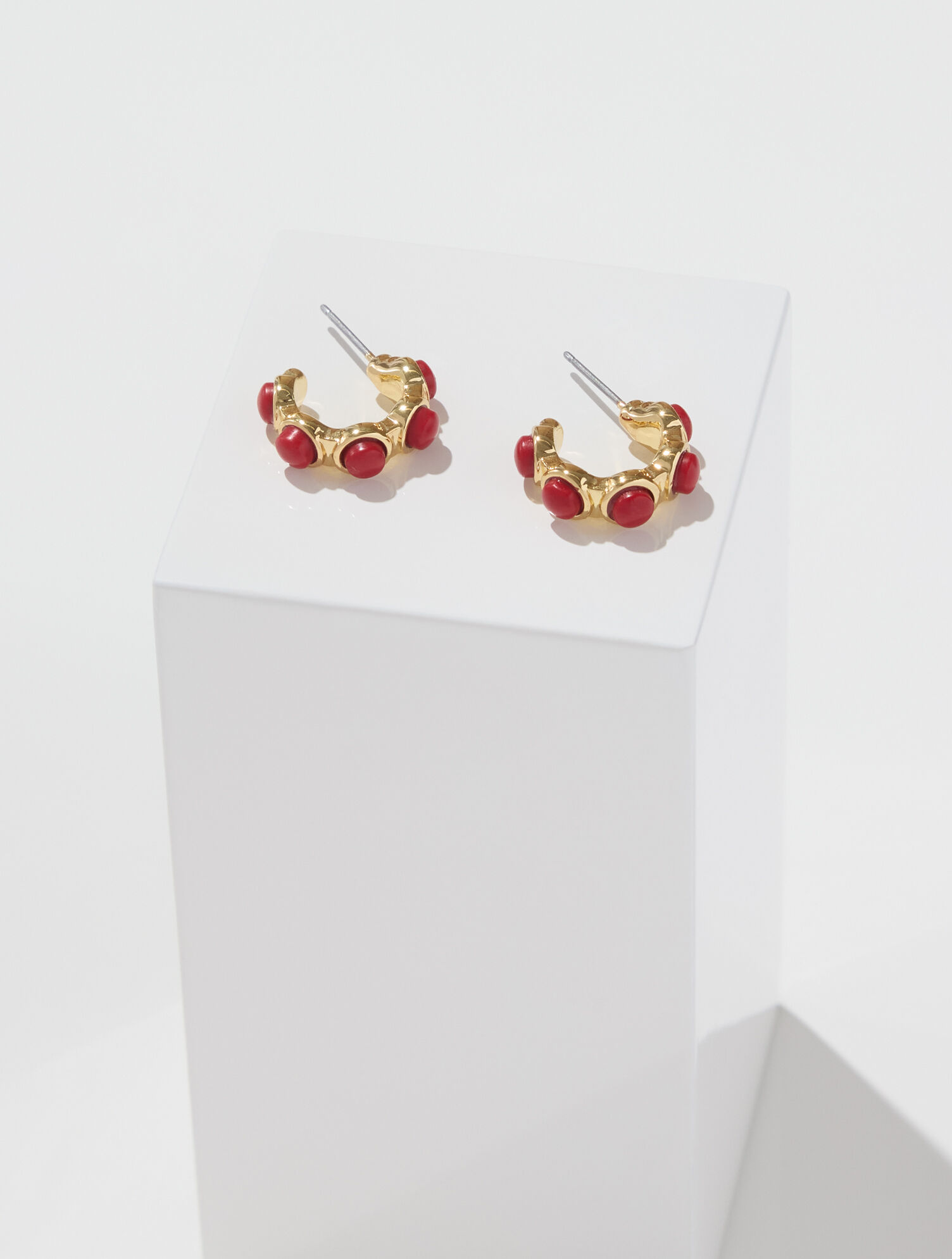 Semiprecious Hoop Earrings