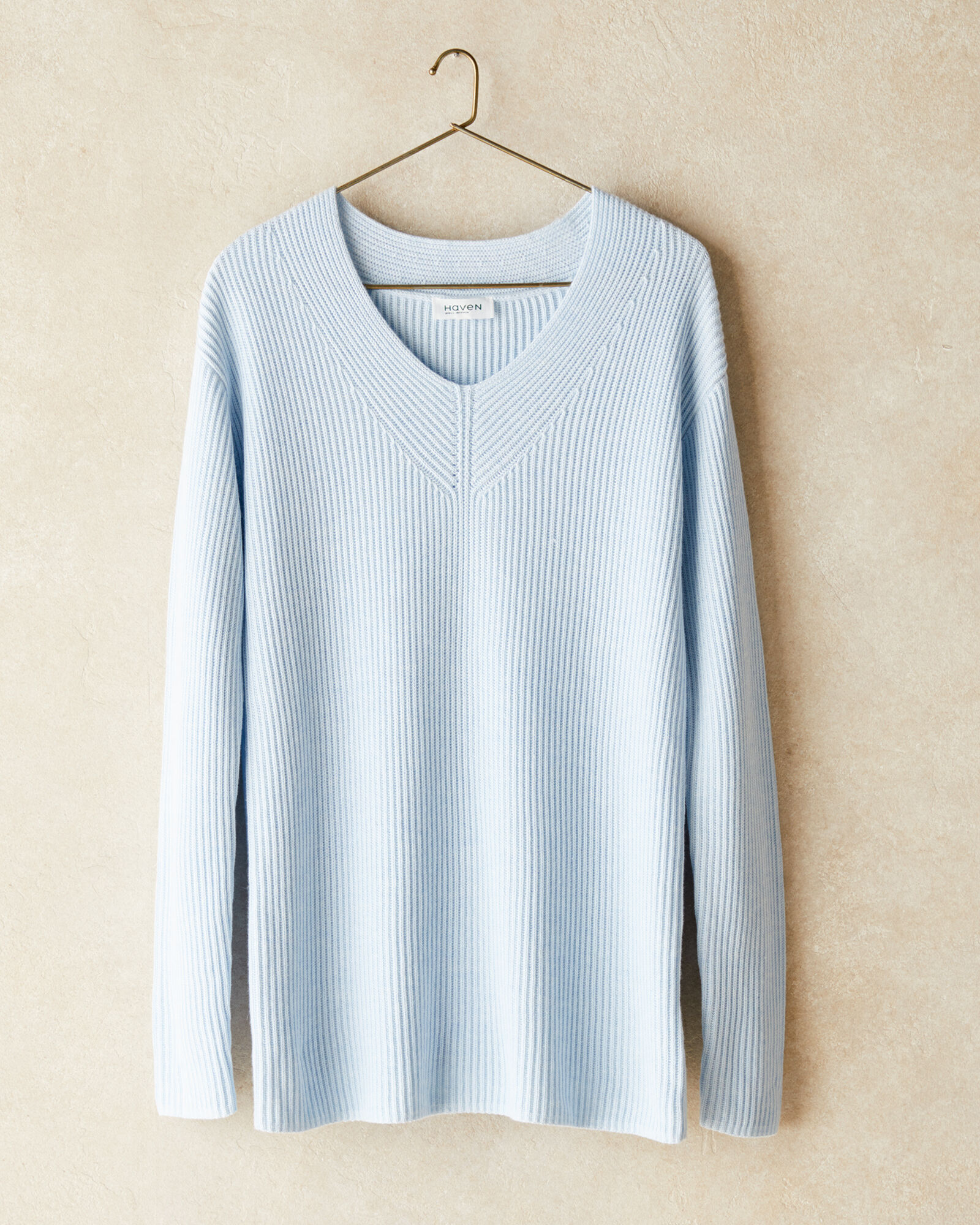 Ribbed V-Neck Sweater