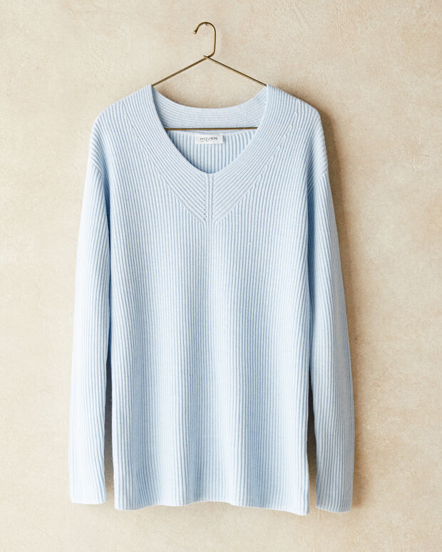 Ribbed V-Neck Sweater