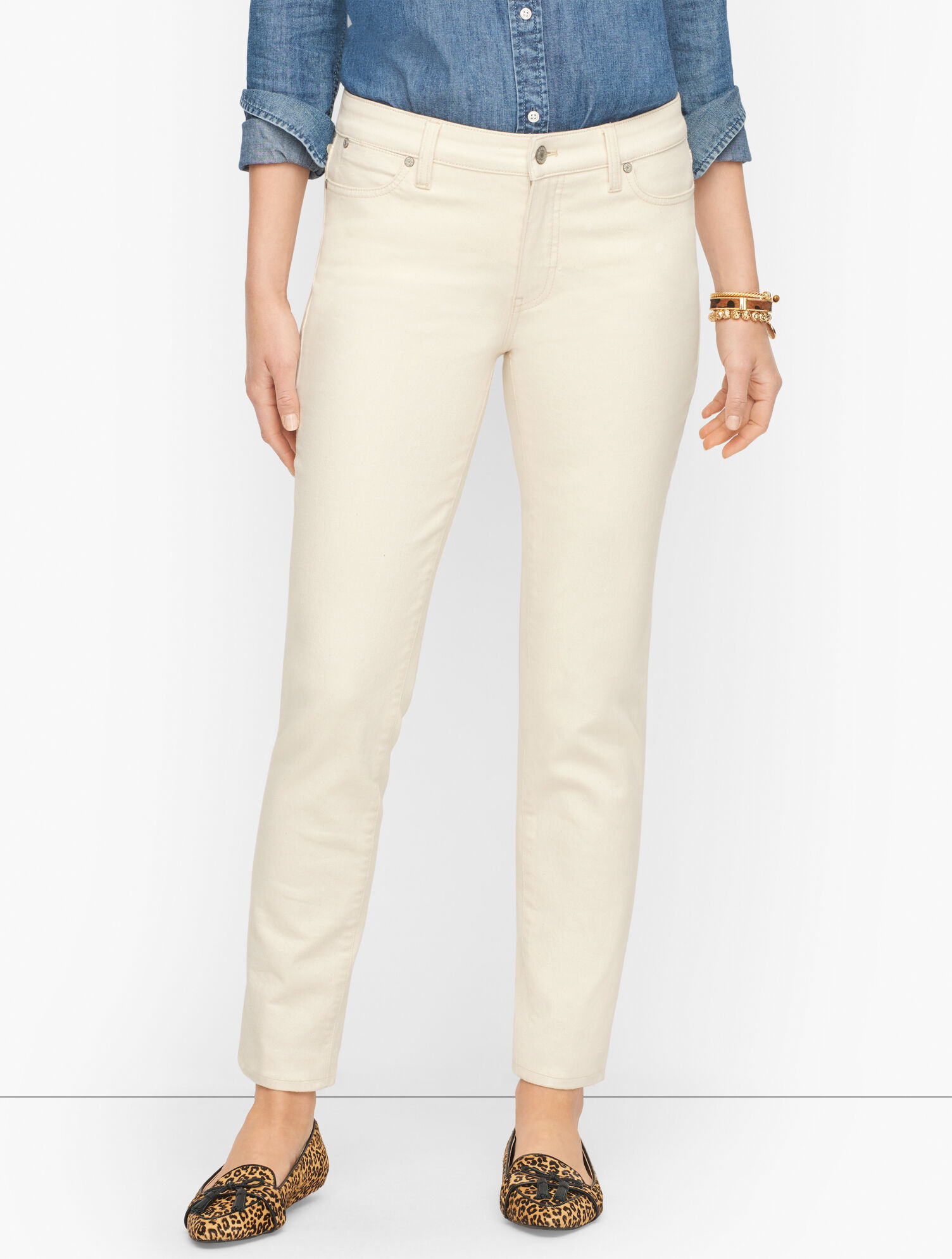 Slim Ankle Jeans - Natural