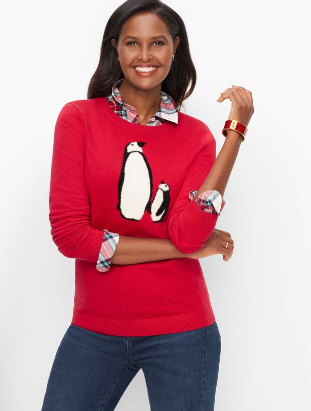 Supersoft Penguin Crewneck Sweater