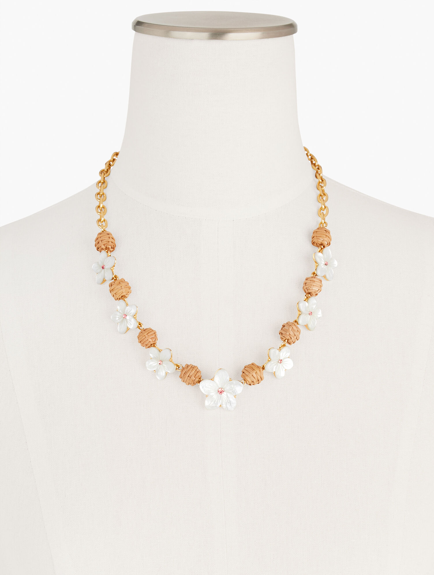 Talbots Neckless Carved Floral Necklace | Talbots