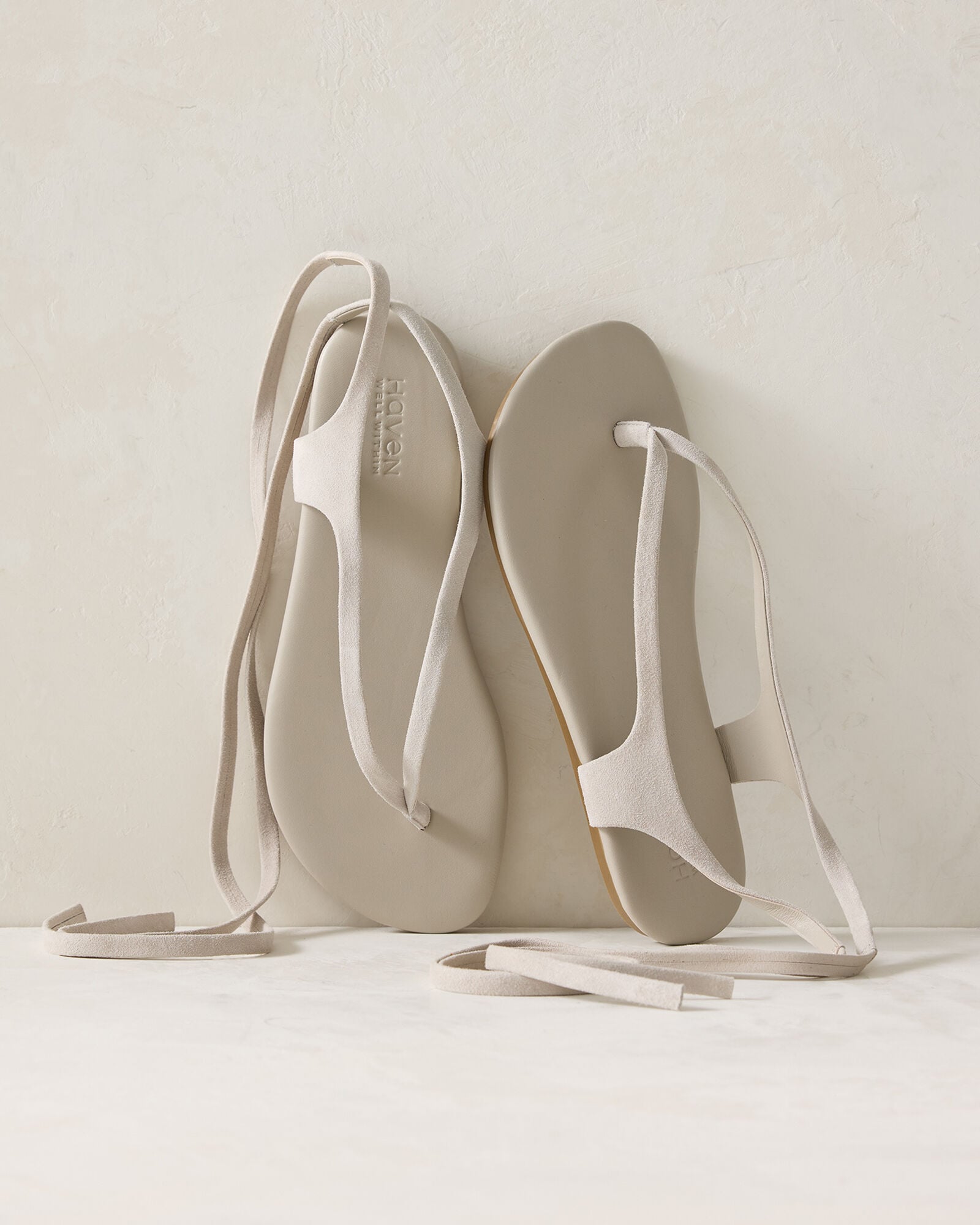 Suede Wrap-Up Thong Sandals - image 2