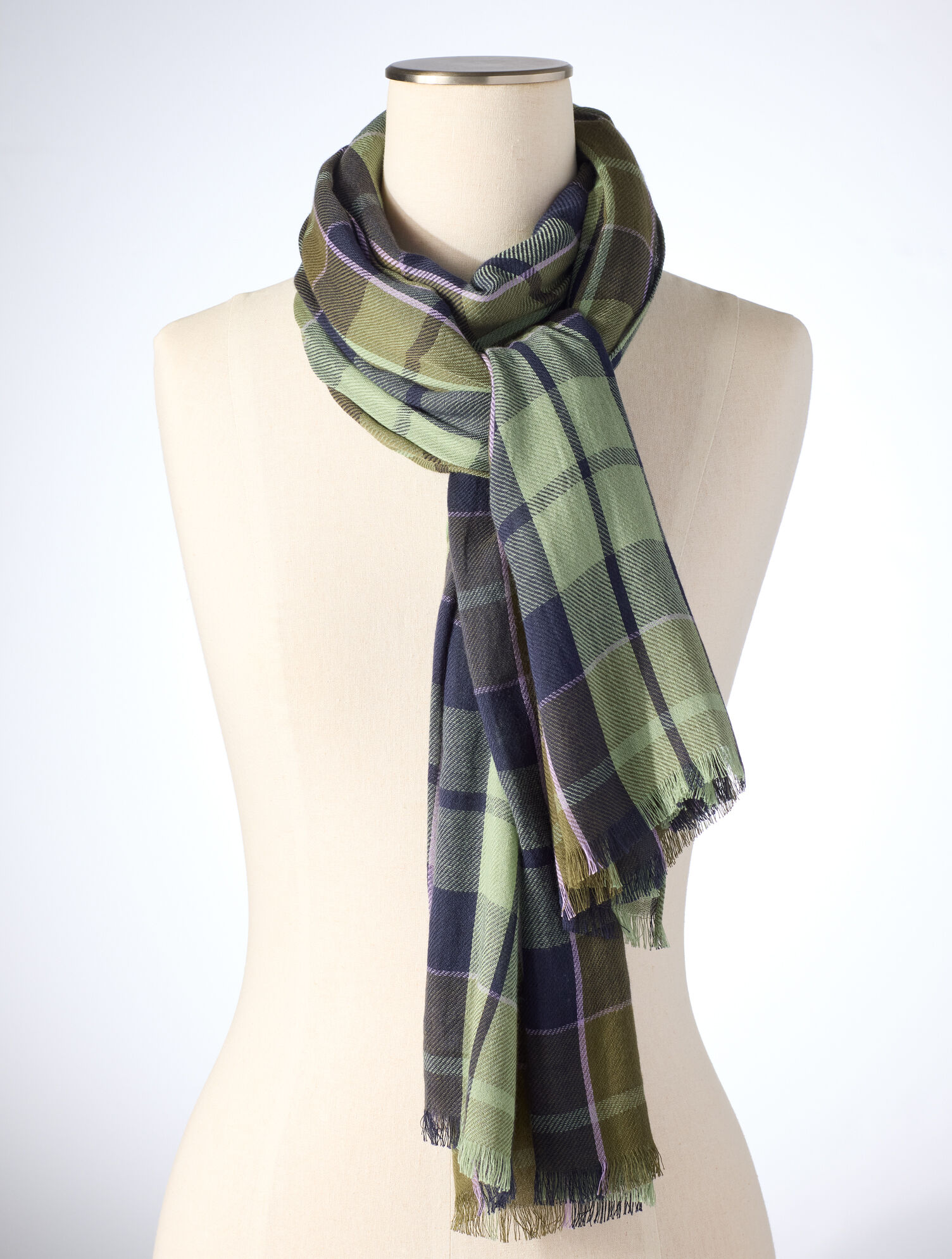 Hunting Plaid Oblong Scarf
