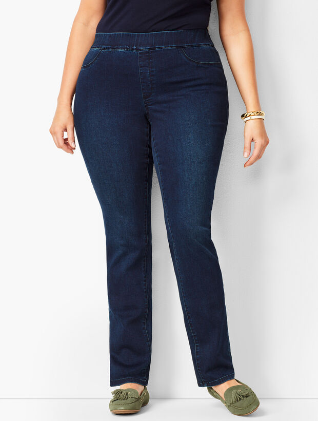 Denim Jeans Plus Size Pull On Skinny Pants Ankle Jeans Womens Plus
