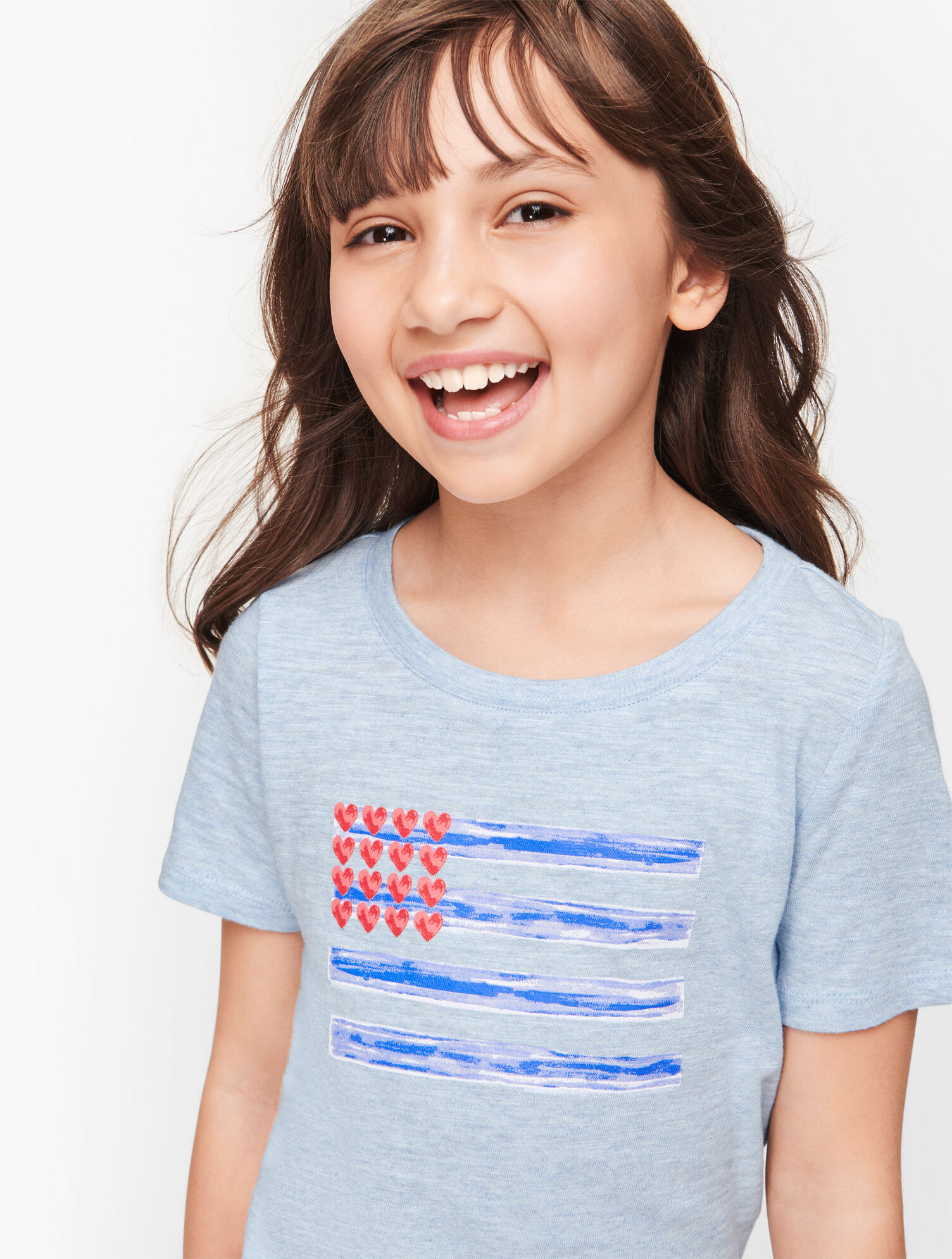 Girls Heart Spangled Banner Tee