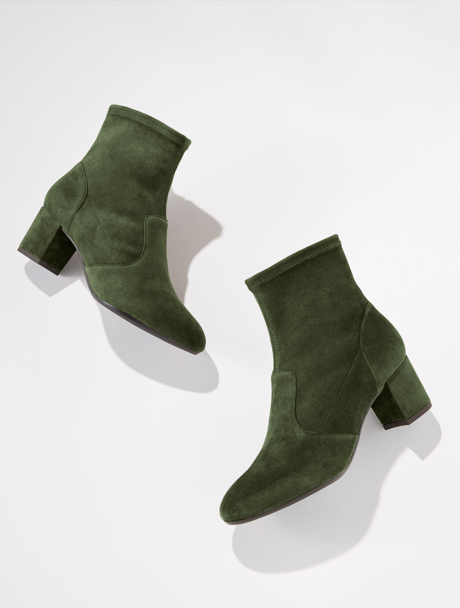 Pardo Suede Block Heel Booties