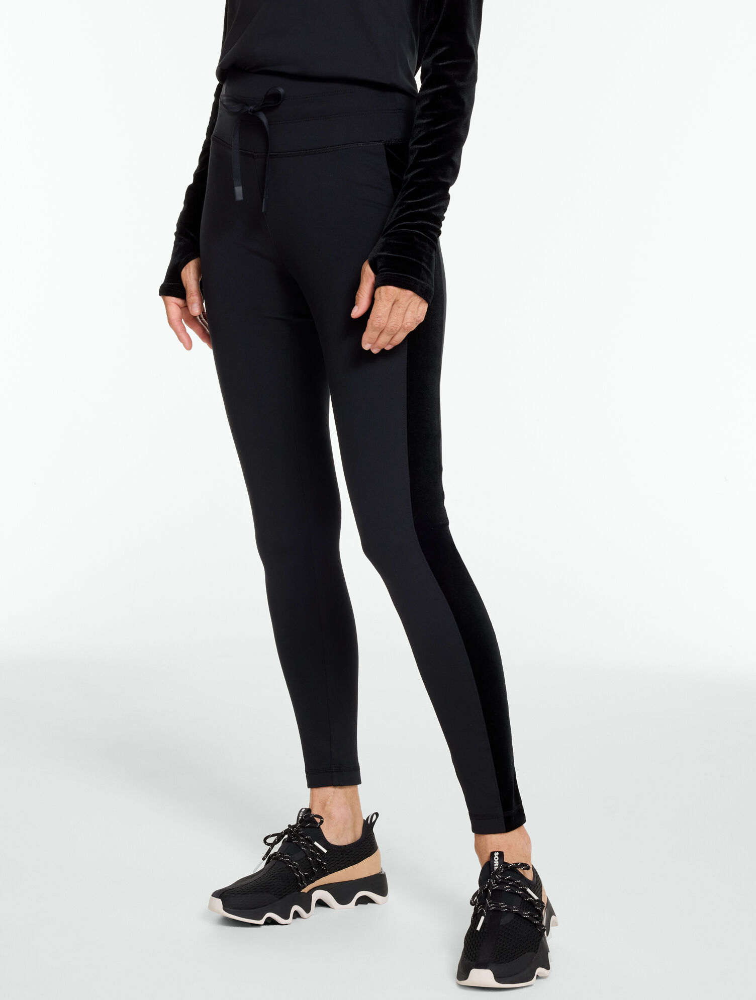 Mixed Media Velour Leggings