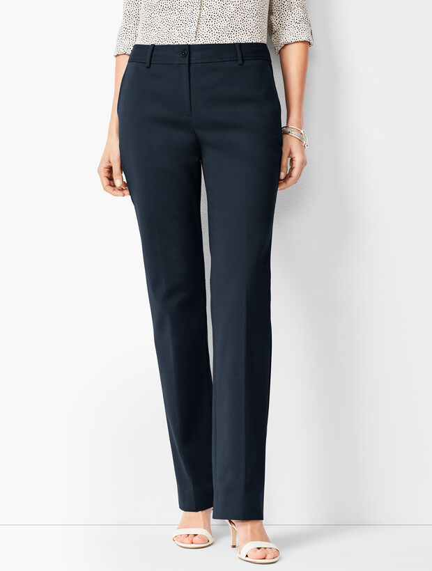 Cotton Double-Weave Barely Boot Pants