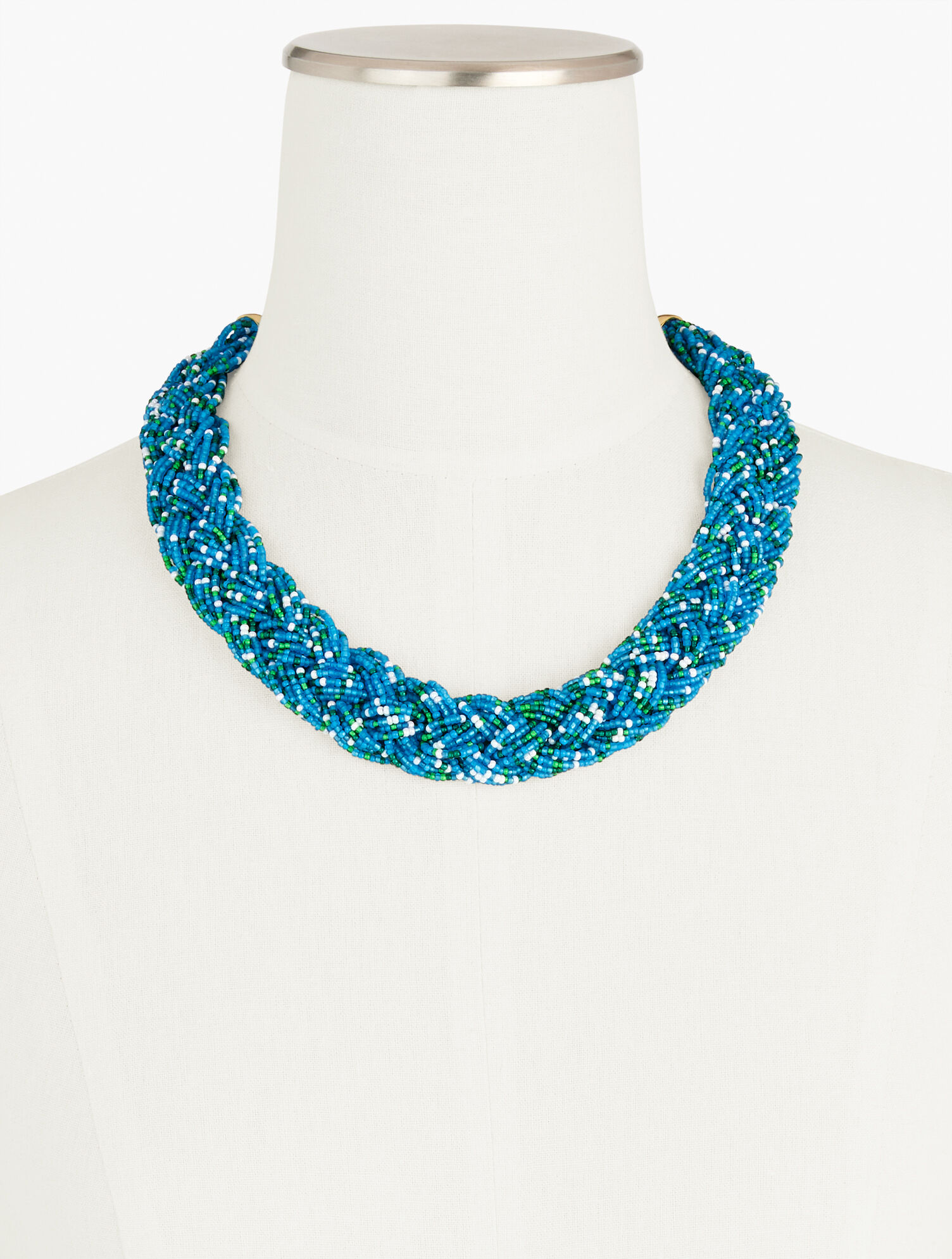 Braided Seed Bead Statement Necklace
