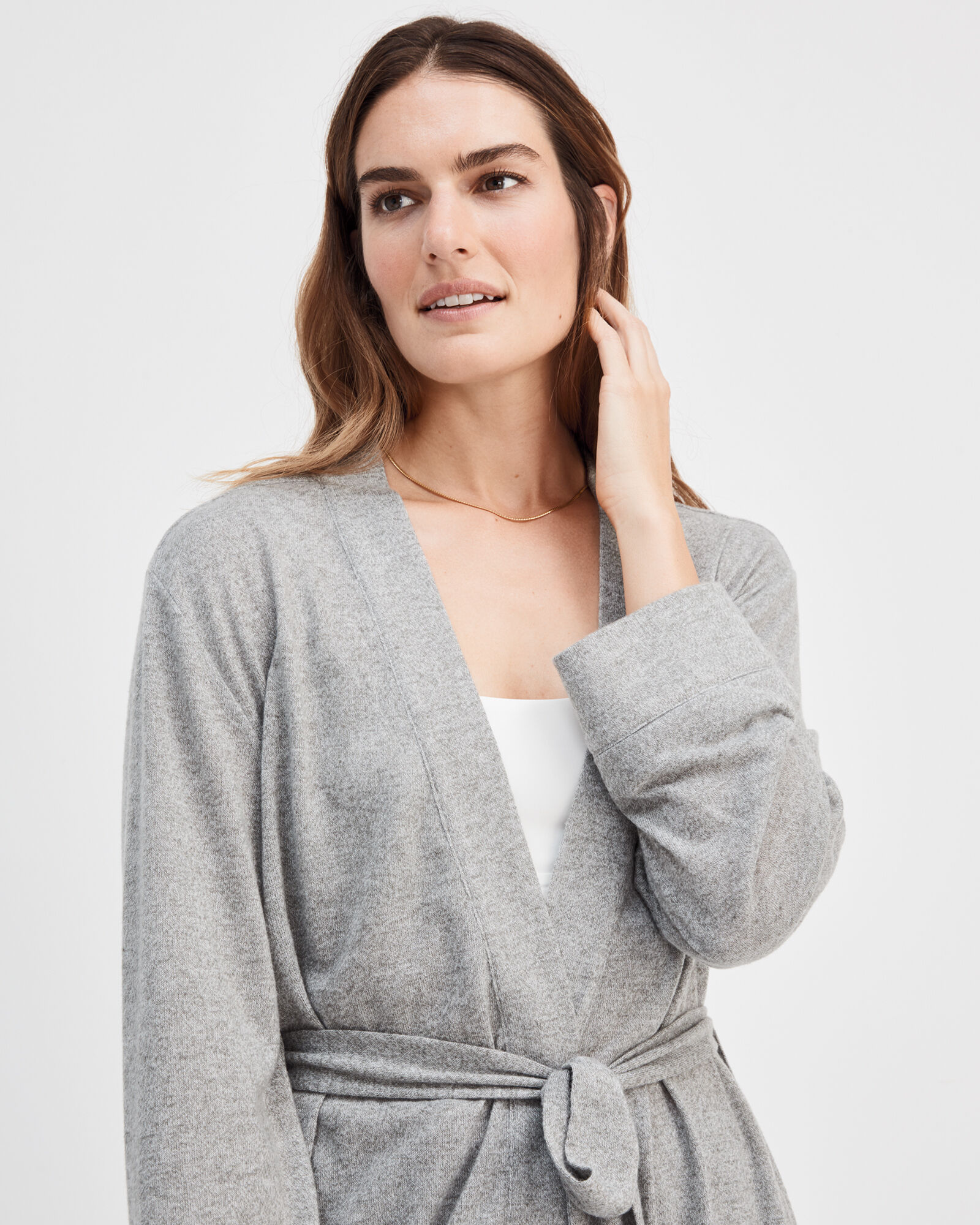 Marled Knit Robe