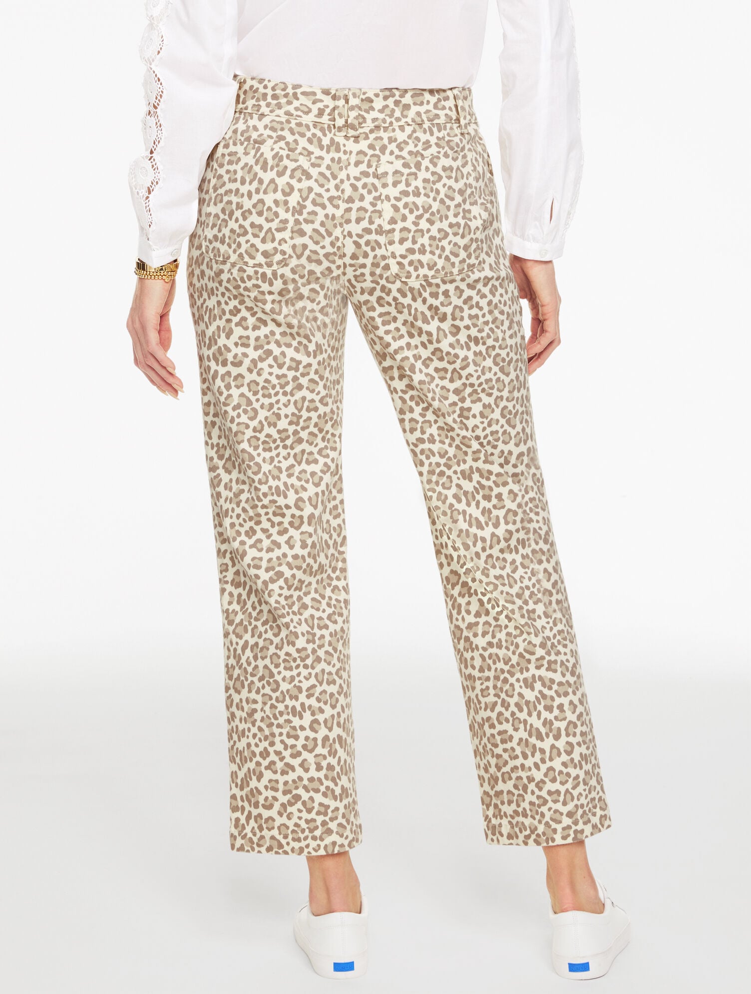 Straight Ankle Jeans - Alluring Leopard