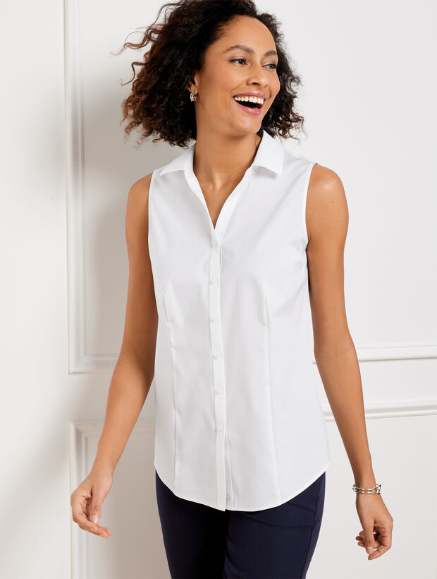 Non-Iron Sleeveless Perfect Shirt Talbots