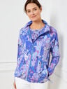 Lightweight Woven Stretch Bomber Jacket - Expressive Floral