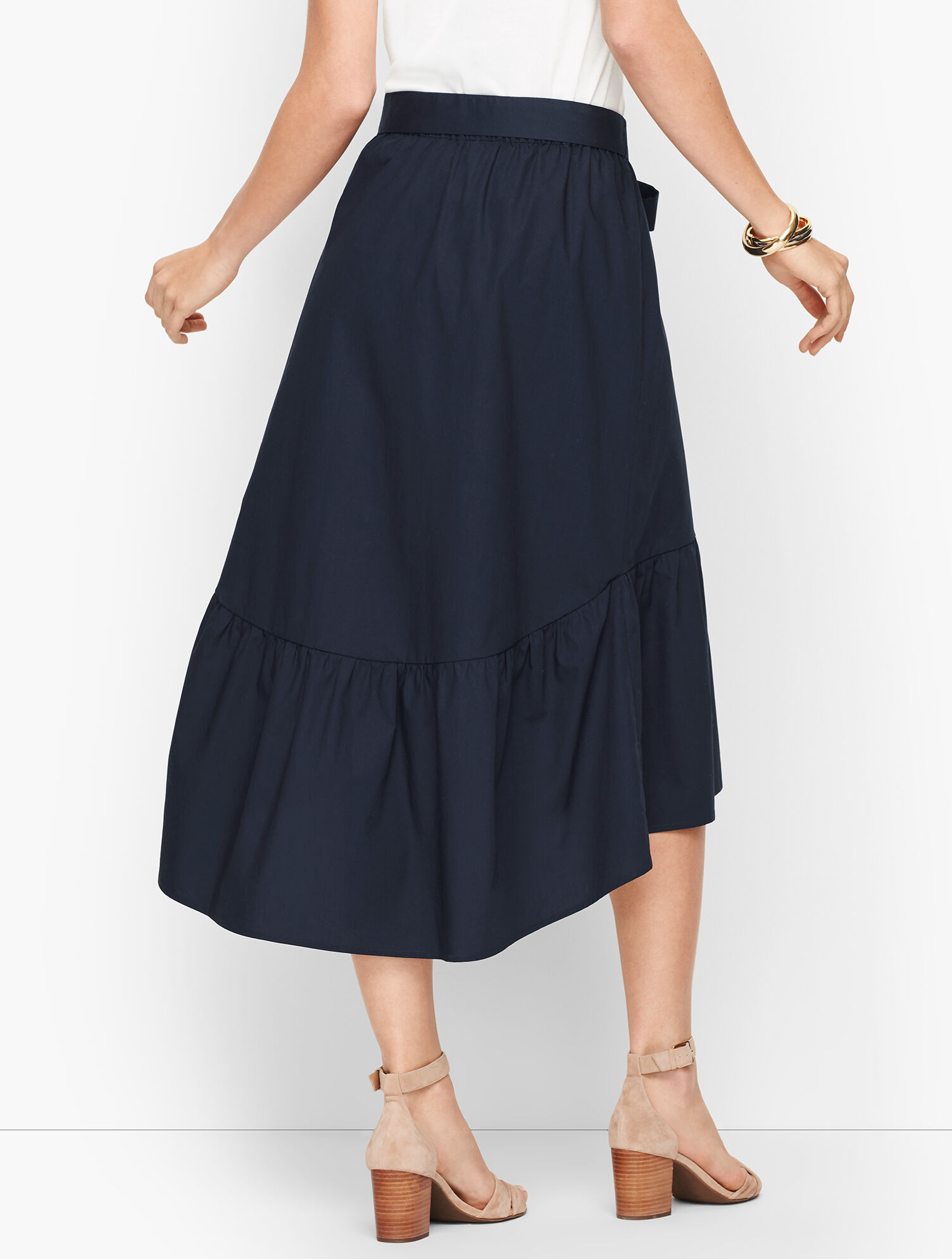 High/Low Flounce Hem Skirt