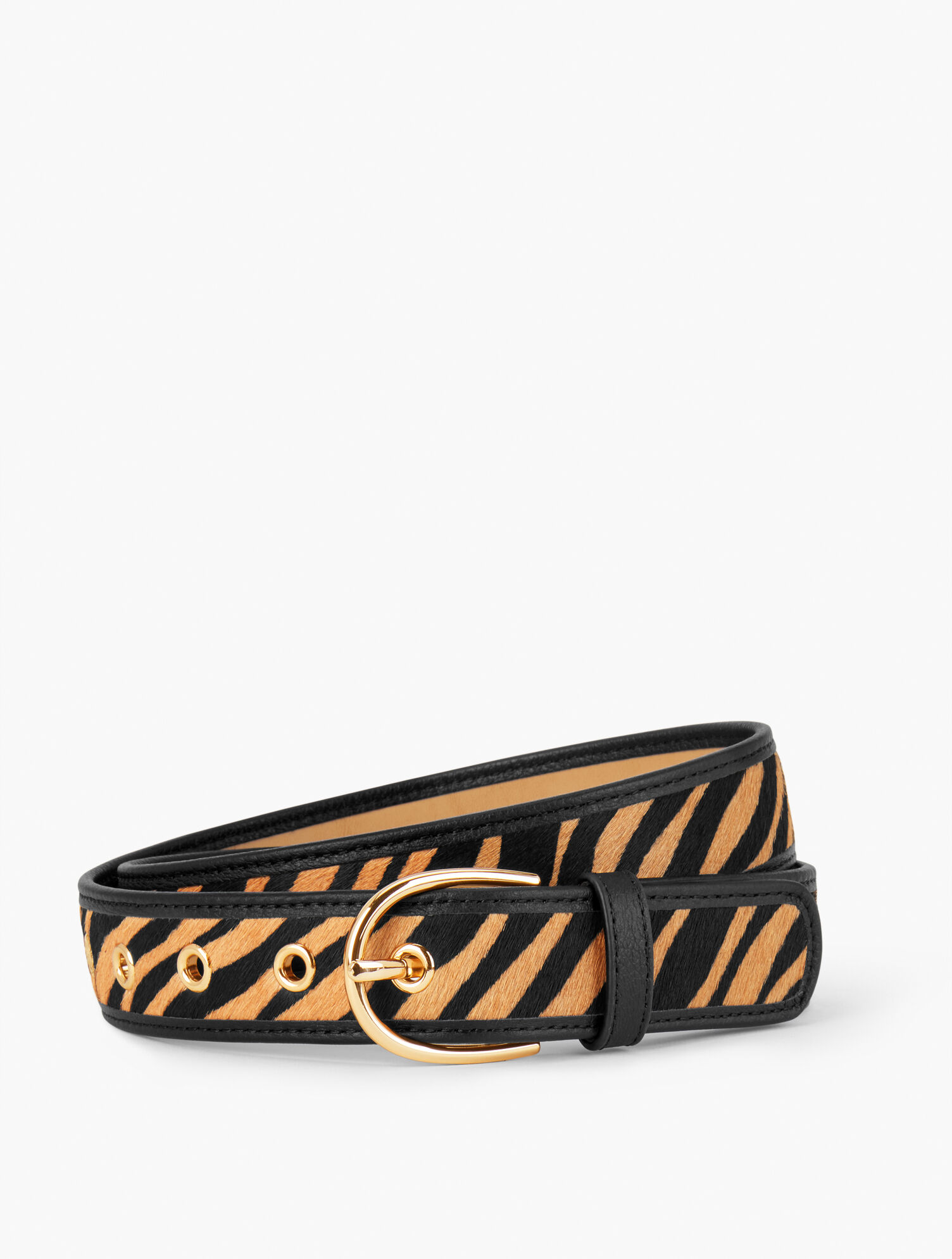 Calf Hair Belt - Zebra
