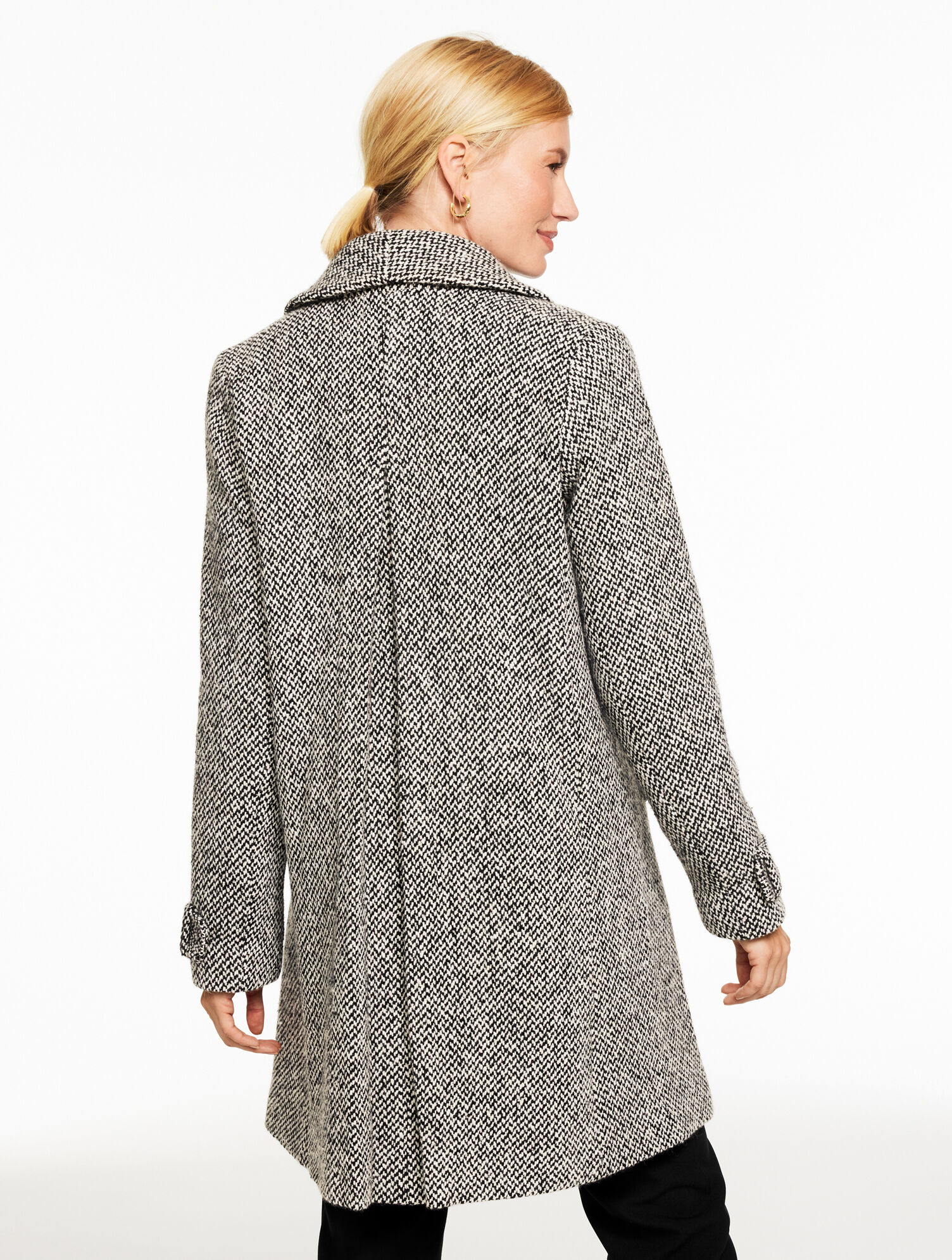 Shawl Collar Coat - Snug Chevron