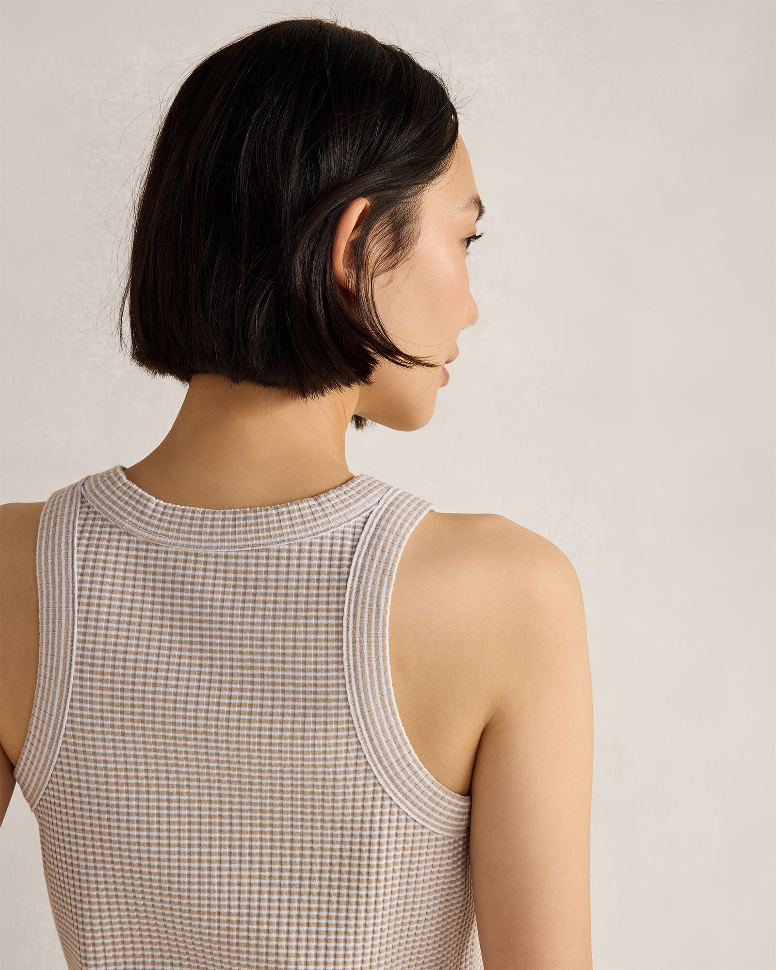 Organic Cotton Blend Metallic Tank