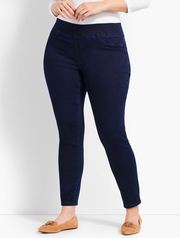 Plus Size Exclusive Comfort Stretch Denim Pull-On Jeggings - Spindrift Wash