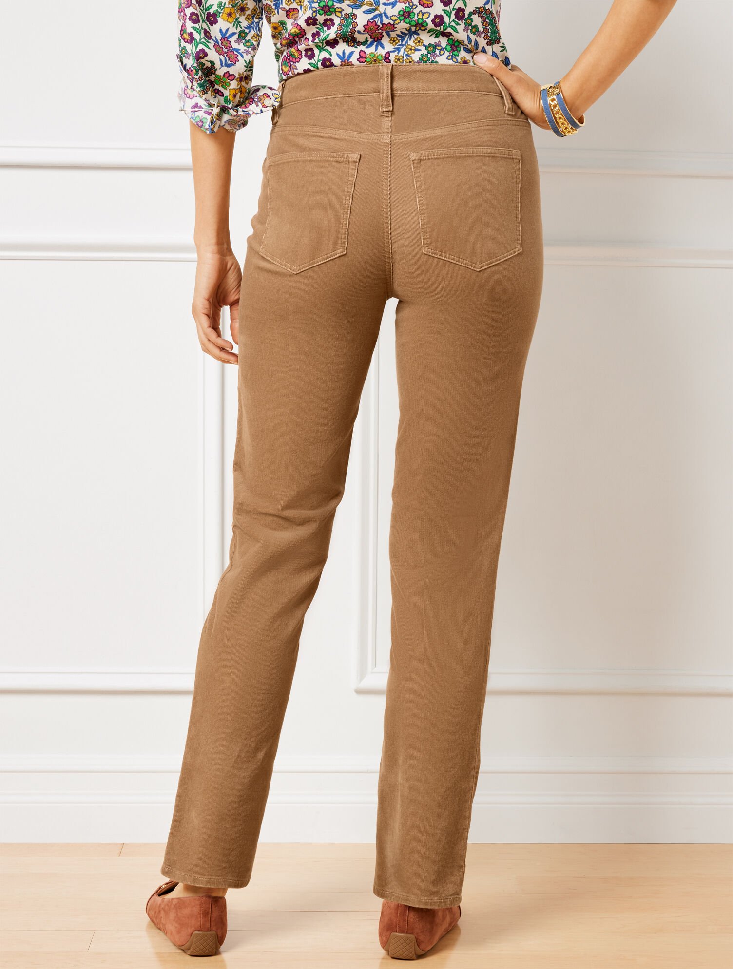 Lauren Ralph Lauren Women's Stretch Corduroy Mid-Rise Straight Pants