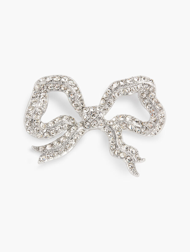 Crystal Bow Brooch