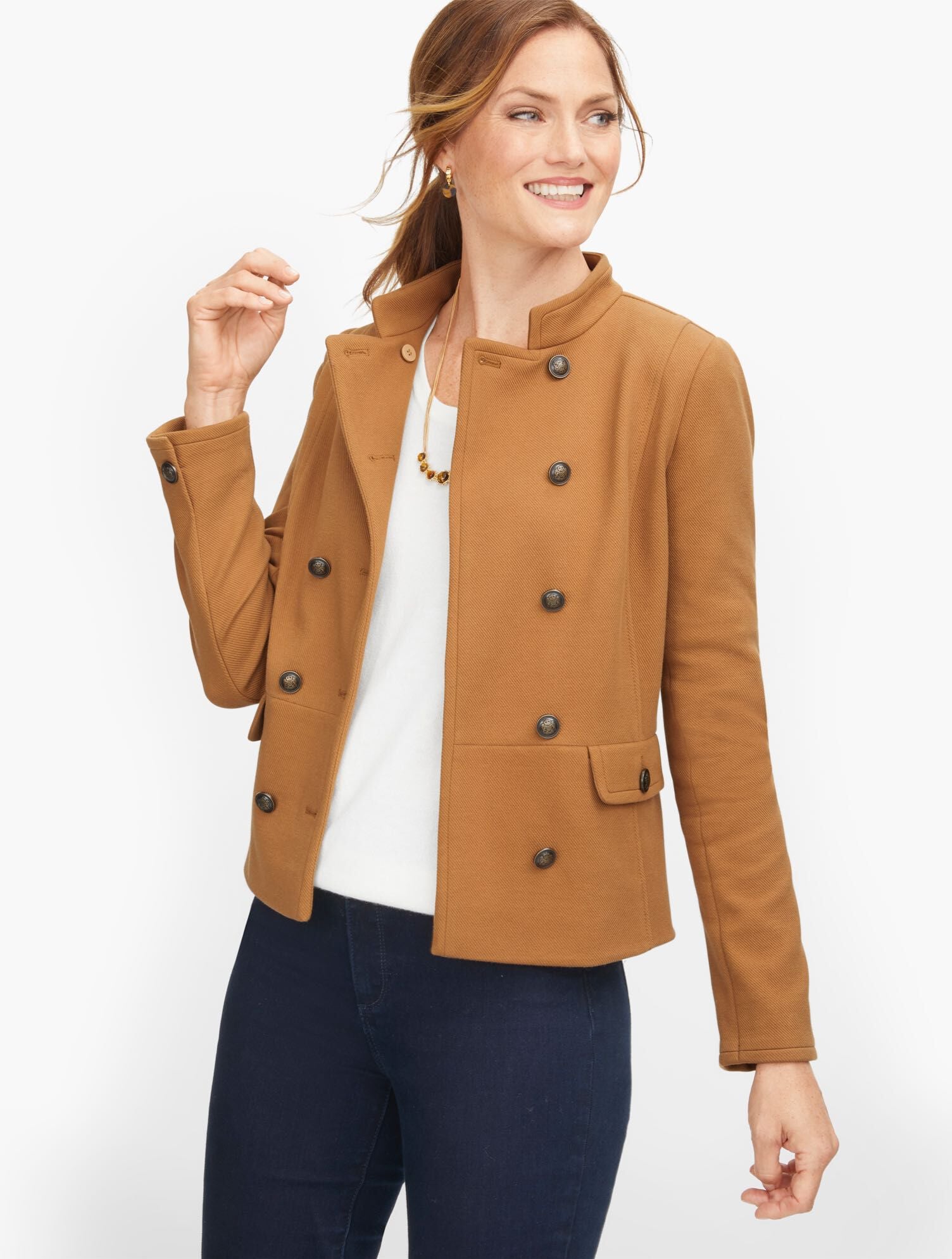 Twill Knit Band Jacket