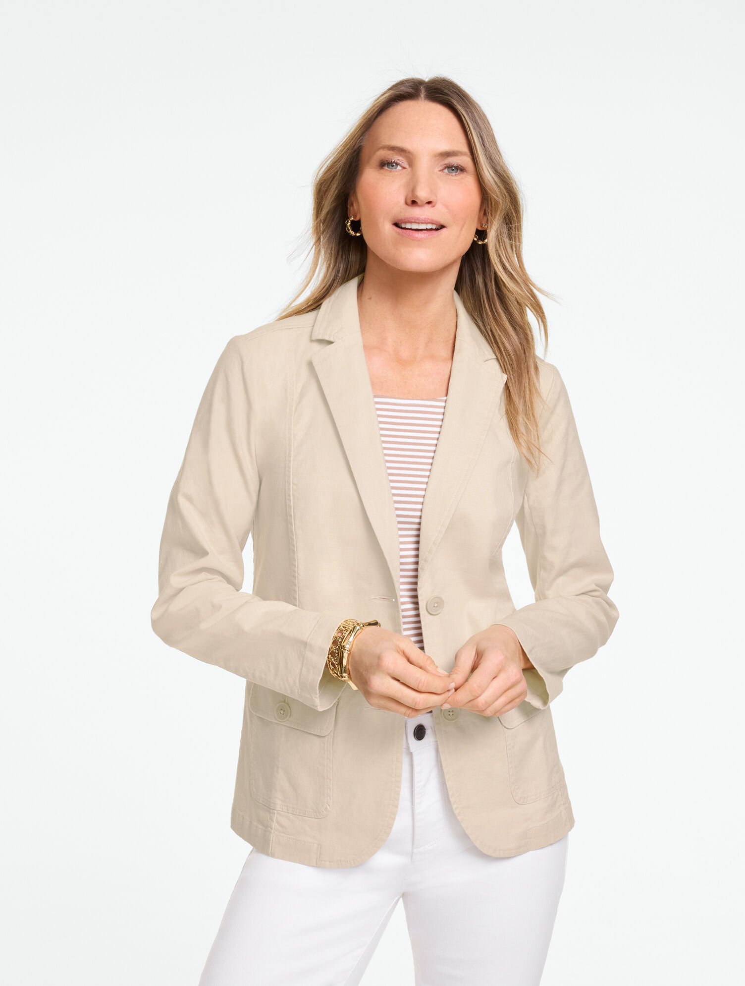 Stretch Linen Blazer