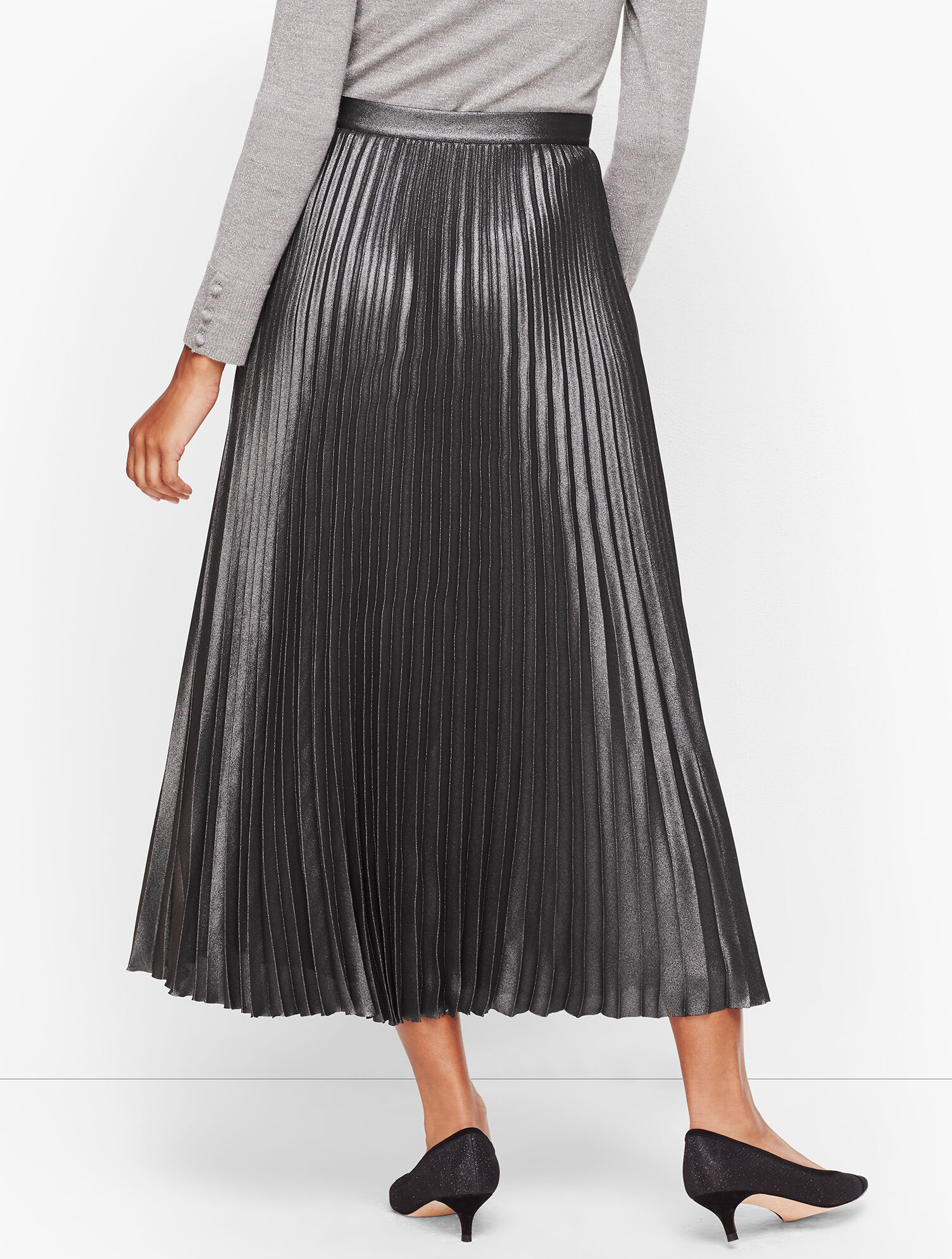 Pleated Skirt - Foil