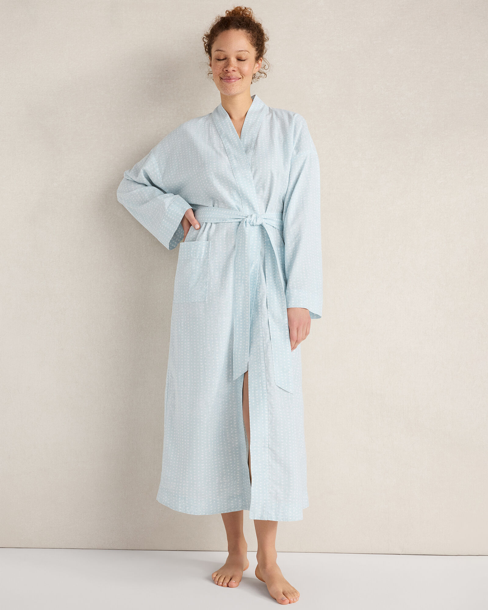 Daft Robe Cotton Linen Faded Dot Robe | Haven Well Within