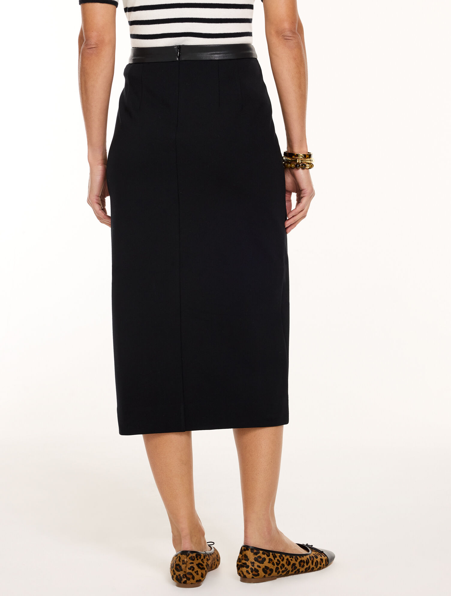 Perfect Ponte Mixed Media Pencil Skirt