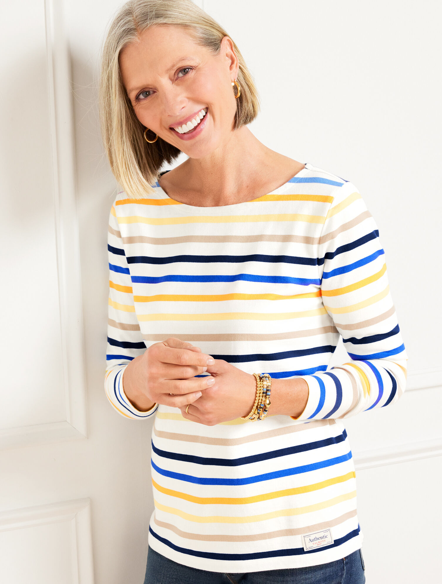Authentic Talbots Tee - Vibrant Stripe | Talbots