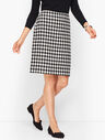 Wool Blend A-Line Skirt - Check