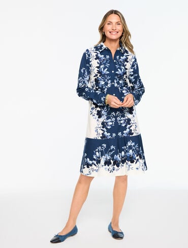 Women's Blue Long Sleeve Dresses | Talbots Women's Blue Long Sleeve Dresses | Talbots
