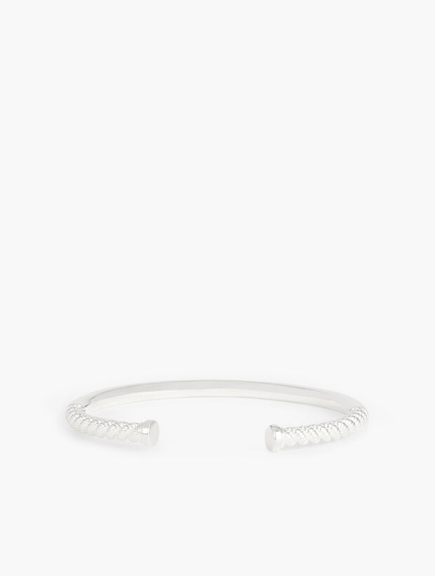 Sterling Silver Twist Of Fate Bangle