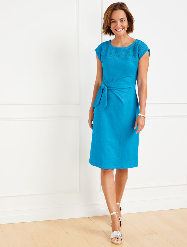 Nantucket Slub Eyelet Yoke Dress Talbots