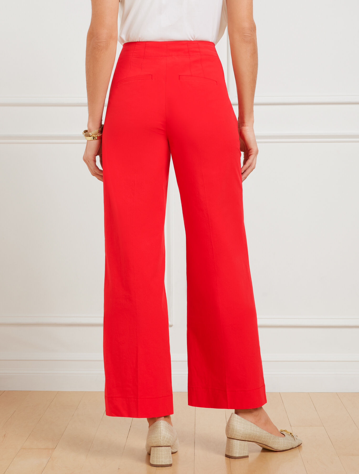Wide Ankle Fresh Poplin Pants | Talbots