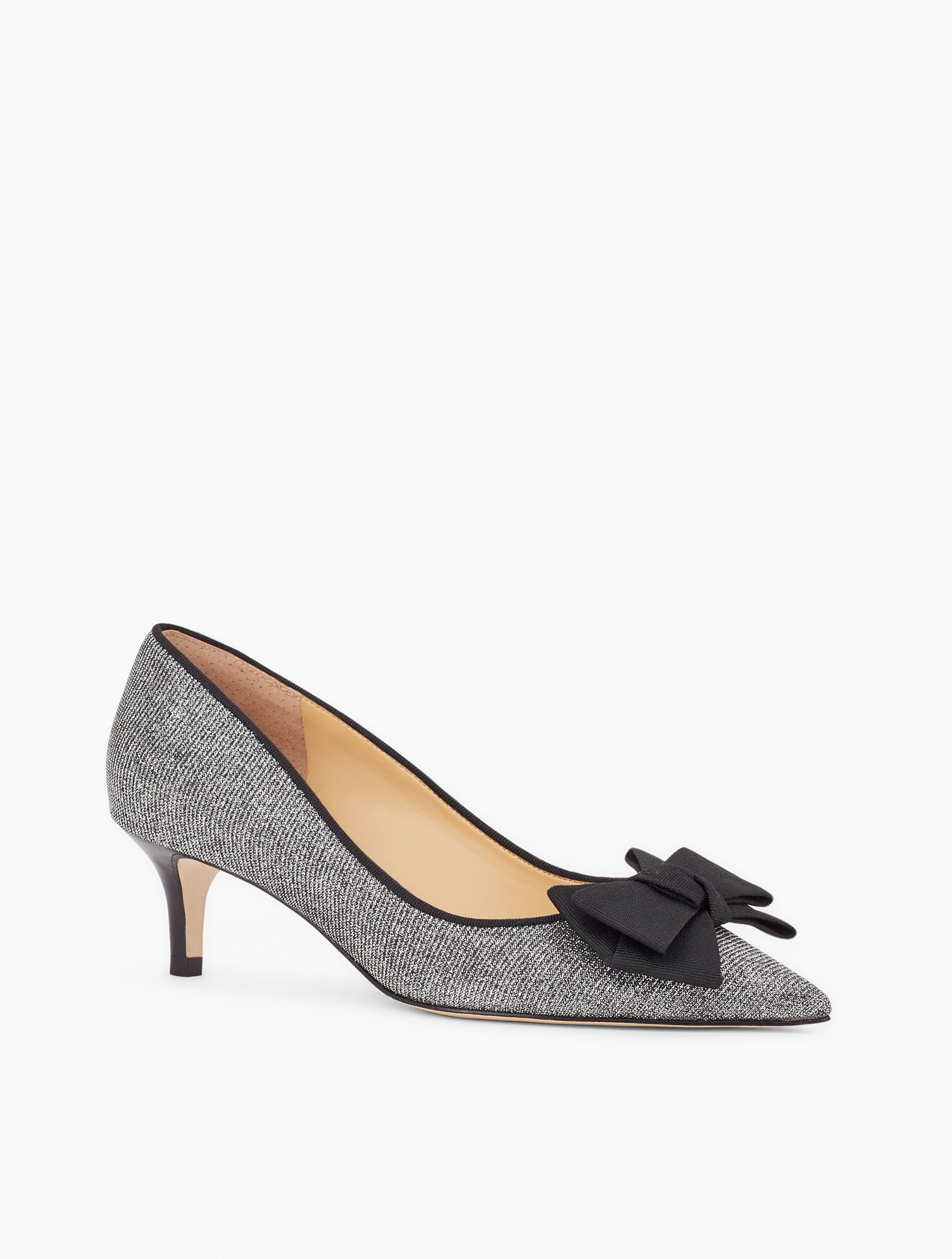 Erica Lurex&reg; Bow Kitten Heel Pumps