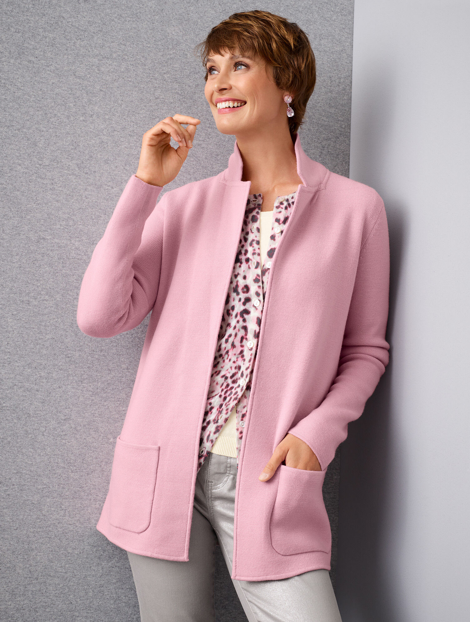 Pink Sweater Blazer Best Sale | bellvalefarms.com